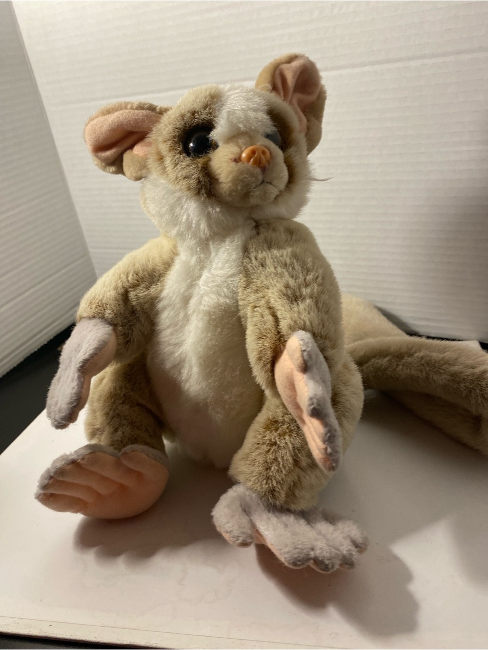 Plush Small Pet Toy - Tan & Cream Soft Plush Companion